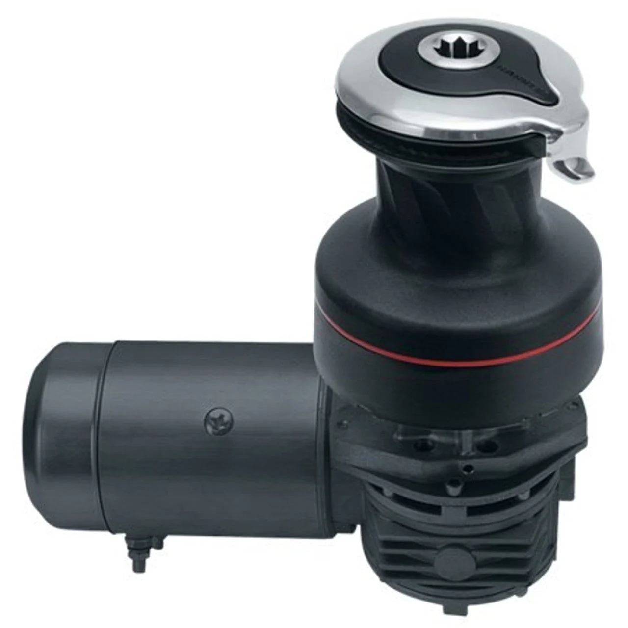 Harken 40 Electric Self-Tailing Radial Aluminum Winch 2 Speed 12V, Horizontal, Left Mount
