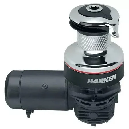 Harken 40 Electric Self-Tailing Radial Chrome Winch 2 Speed 24V Horizontal, Left Mount