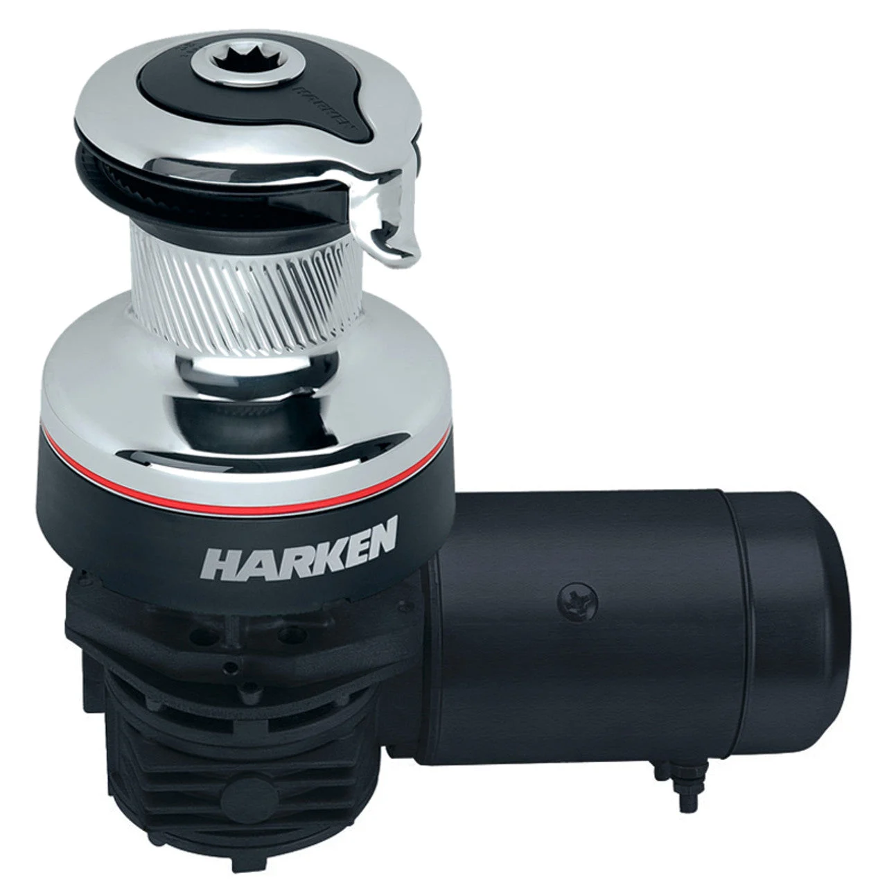 Harken 50 Electric Self-Tailing Radial Chrome Winch 2 Speed 12V, Horizontal