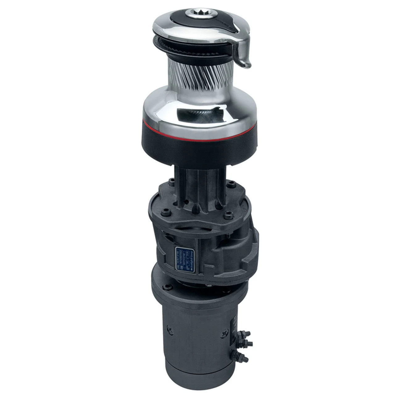 Harken 50 Electric Self-Tailing Radial Chrome Winch 2 Speed 24V, Vertical