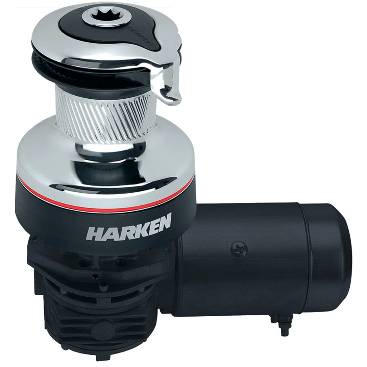 Harken 70 Electric Self-Tailing Radial Chrome Winch 2 Speed 24V, Horizontal