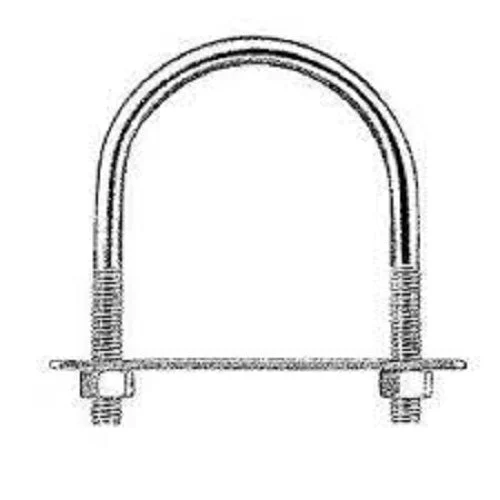 Hindley Stainless Steel U-Bolt - 1/4"Diameter x 2" Inside Width x 3-1/2" Outside Total Length