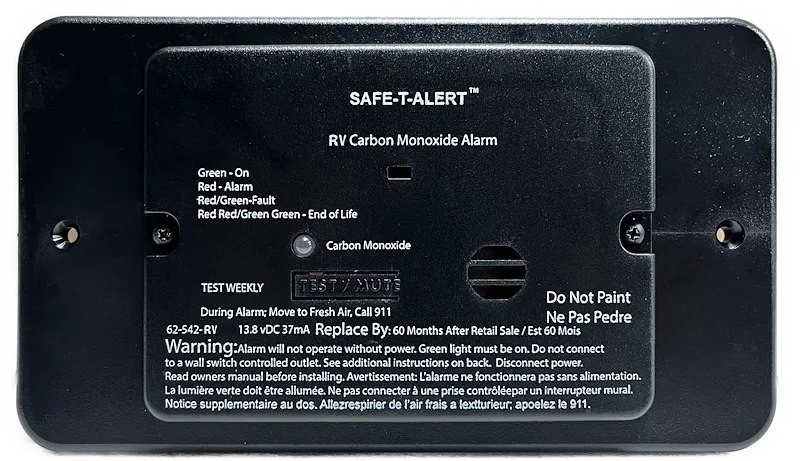 Mti Industry - Carbon Monoxide Alarm - Black Flush - 62-542-BL-TR