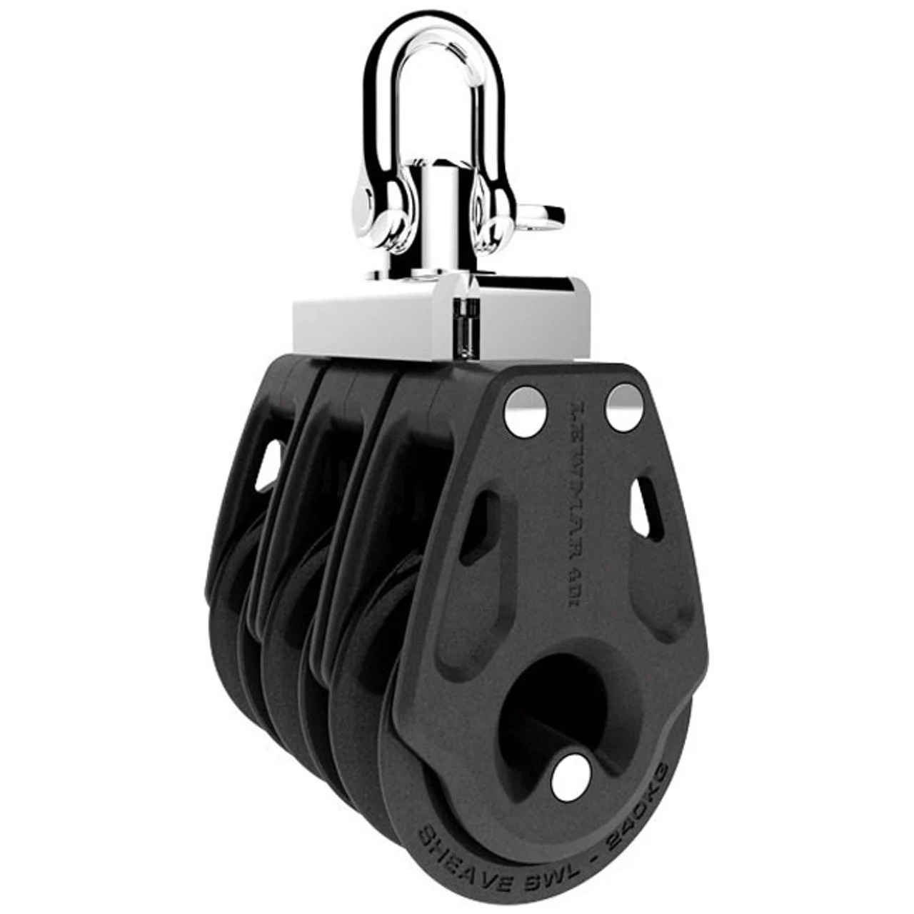 Lewmar 40mm Synchro Block Triple Bk