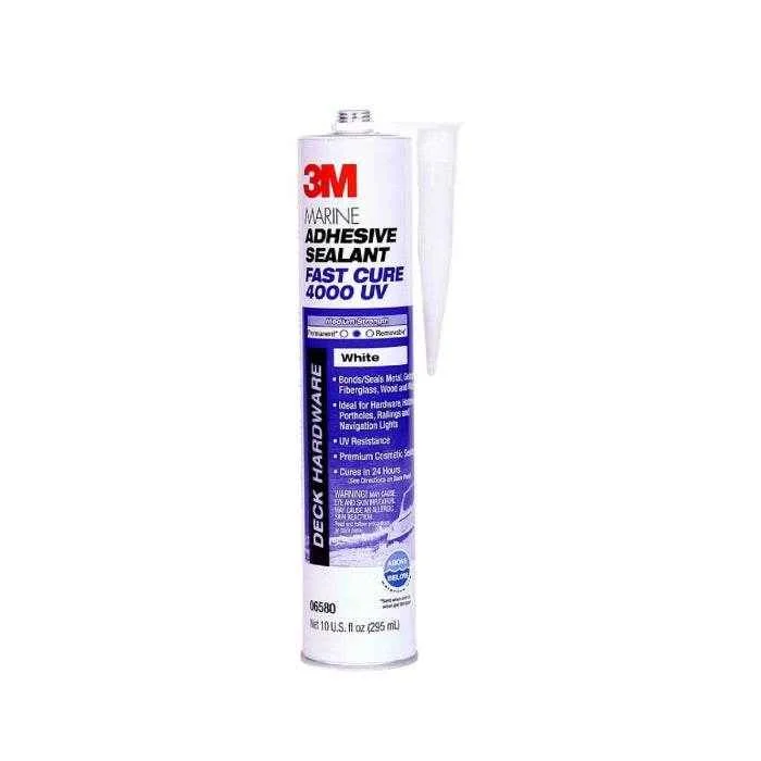 Marine Adhesive Sealant 4000 UV Fast Cure White - 10 oz.  | 3M 06580