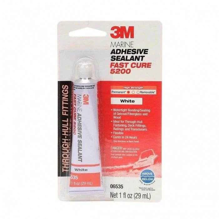 Marine Adhesive Sealant White 5200FC Fast Cure - 1 oz. | 3M 06535
