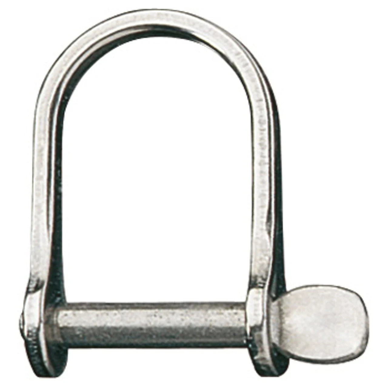 Ronstan Stainless Steel Wide D Shackle 1/4" Pin Coined Head