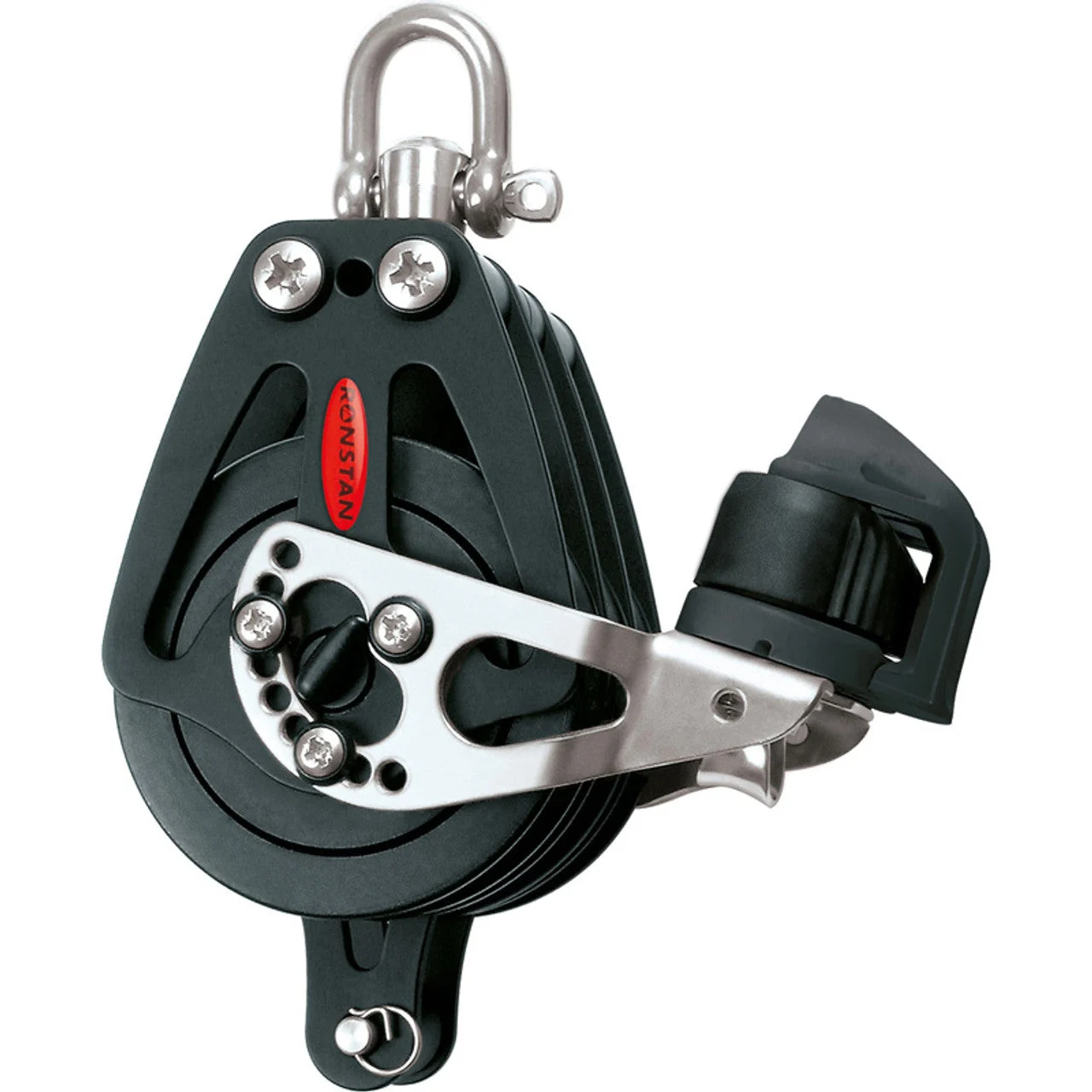 Ronstan Series 75 Ratchet. Triple Block with Becket and Cleat