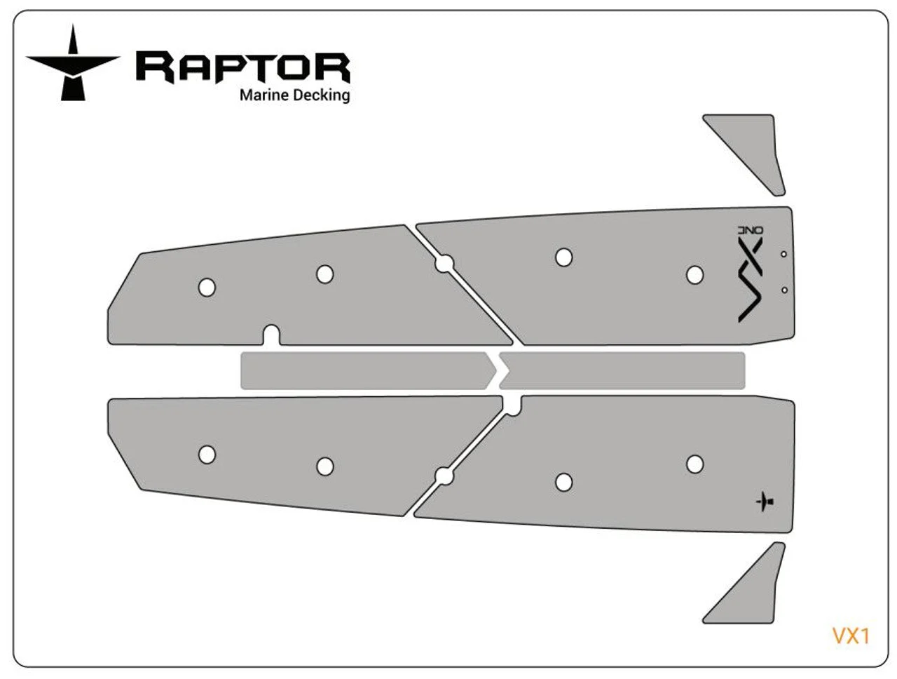 VX One Soft Deck Raptor Padding Single Color 6mm Duo Color