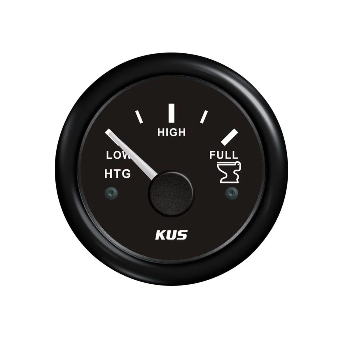 Sea V Black Face with Black Plastic Bezel Holding Tank Gauge | KUS JMV00039
