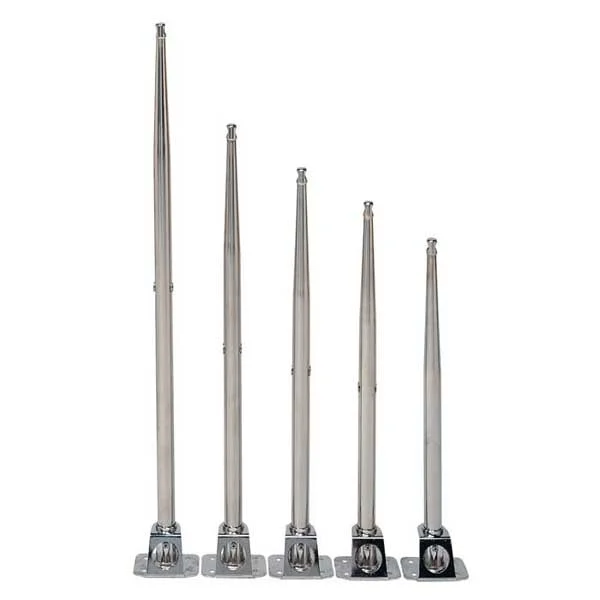 Vetus Stainless Steel Stanchion - 610mm Length x 25mm Dia. - tapered w/ 2 wire holes at 300mm spacing