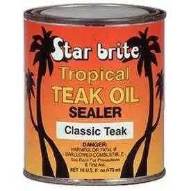 Star Brite Tropical Teak Oil Sealer Light 32 Oz 88032