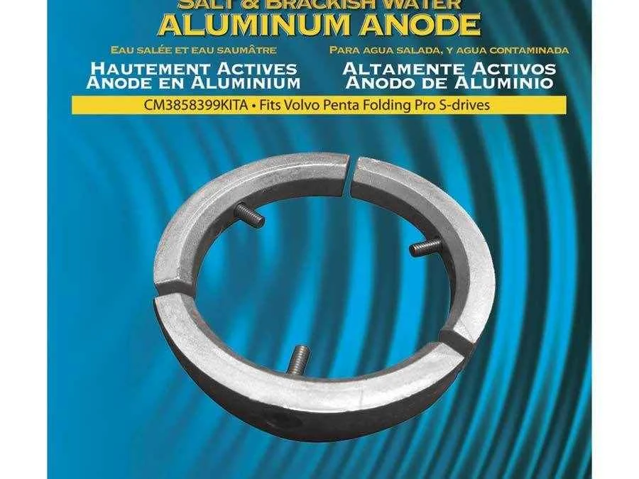 Volvo 4-Blade Folding Prop Anode Kit Aluminum | Martyr CM3584442KITA