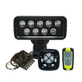 Acr Rcl-100 Led Black Searchlight W/Urp-103 Wired Point Pad, Urc-104 Master Controller & Urh-103 Wireless Handheld Remote