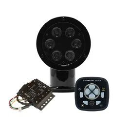 Acr Rcl-50 Led Black Searchlight W/Urp-103 Wired Point Pad & Urc-104 Master Controller
