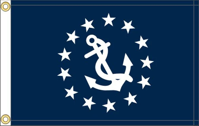 Annin Commodore Office - Screen Printed Nylon Flag - 12" x 18"