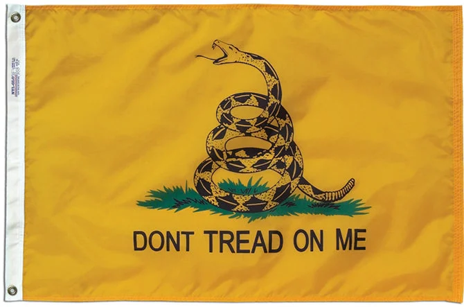 Annin Gadsen "Don't Tread On Me" - Screen Printed Nylon Flag - 24" x 36"