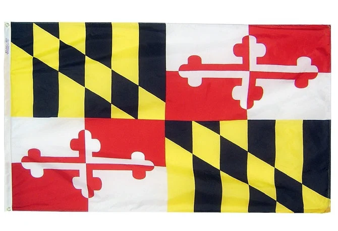 Annin Maryland - Screen Printed Nylon Flag - 36" x 60"