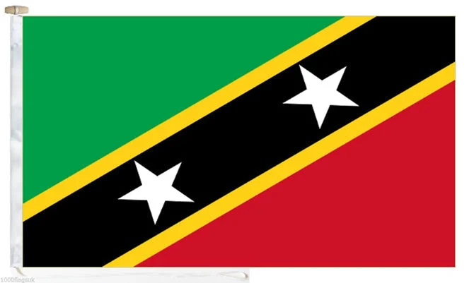 Annin St. Kitts & Nevis Courtesy Flag - 12" x 18"