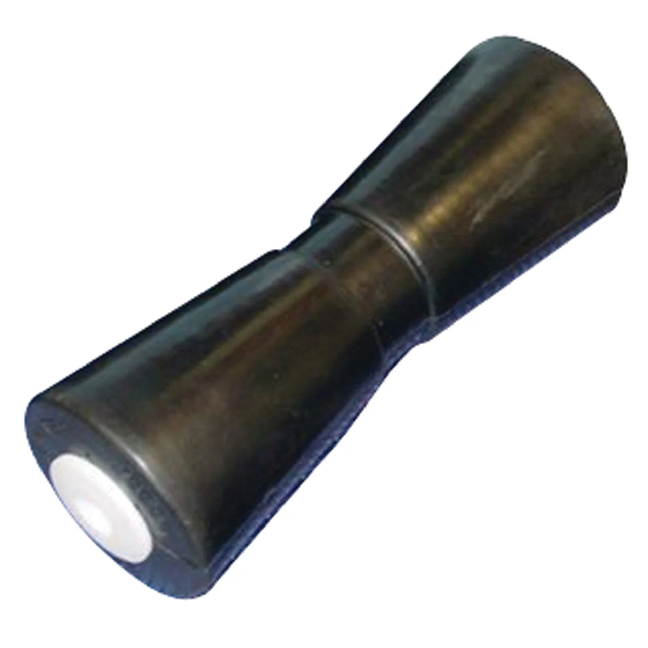 C.H. Yates 10000 Black Rubber Heavy Duty 'V' Keel Roller - 10 in. x 0.625 in. - 10000