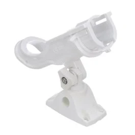 Attwood Heavy-Duty Adjustable Rod Holder W/Combo Mount - White