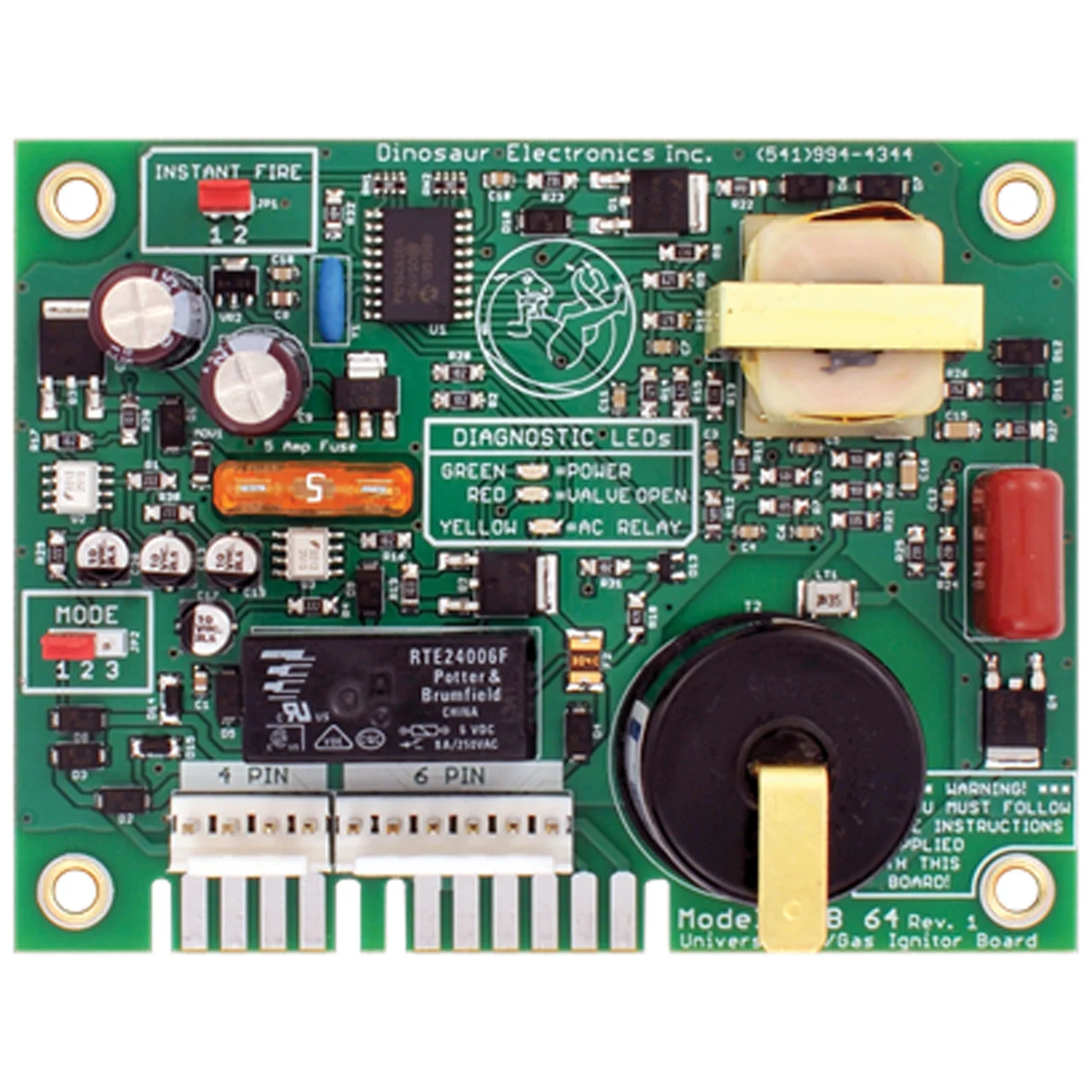 Dinosaur Electronics Ignitor Board for Atwood Water Heaters, Furnaces and Refrigerators - UIB 64