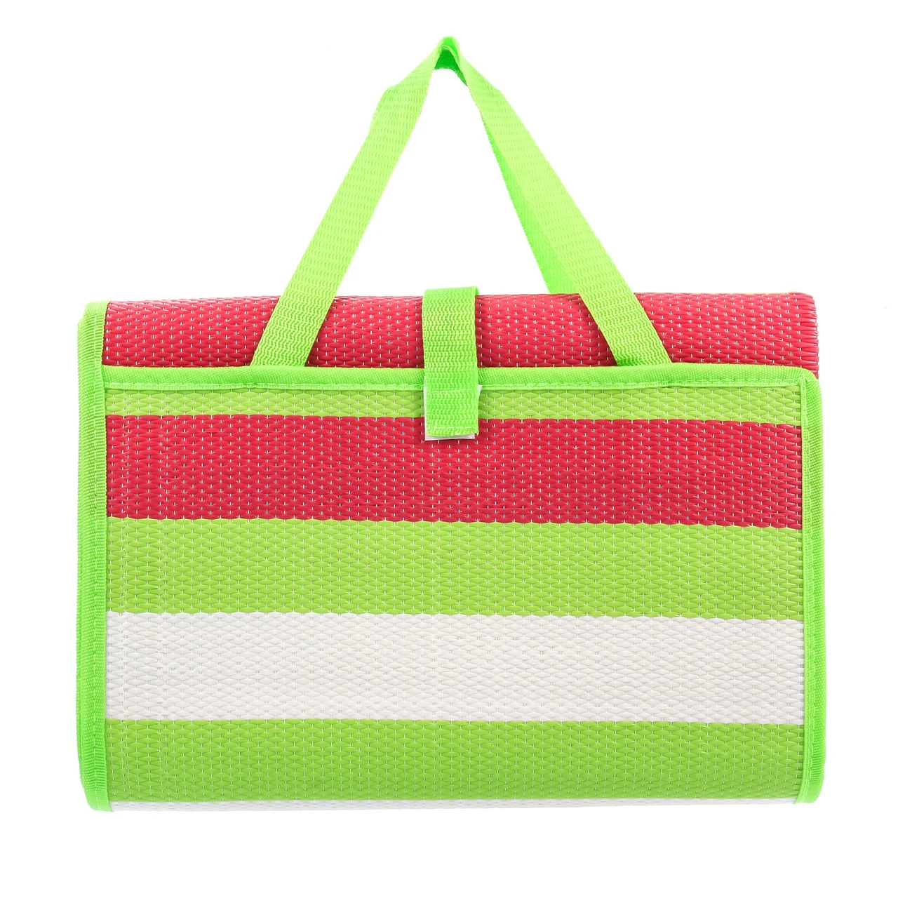 Camco 42813 Handy Mat 60" x 78" Outdoor Mat with Strap (Green/Red) - 42813