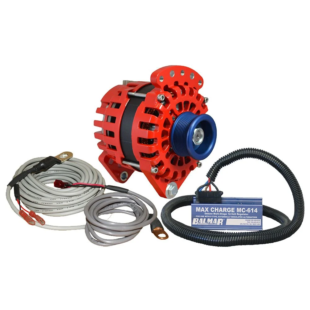 Balmar Alternator 3.15" Dual Foot Saddle J10 Serpentine Pulley Regulator & Temp Sensor - 170A Kit - 12 – Marine Boat Replacement Part