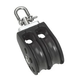 Barton Marine Size 3 45mm Plain Bearing Pulley Block Double W/Swivel