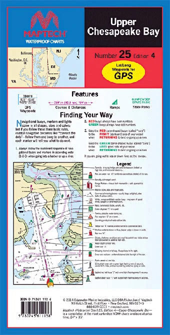 Upper Chesapeake Bay Waterproof Chart
