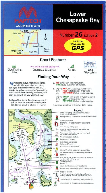 Lower Chesapeake Bay Waterproof Chart