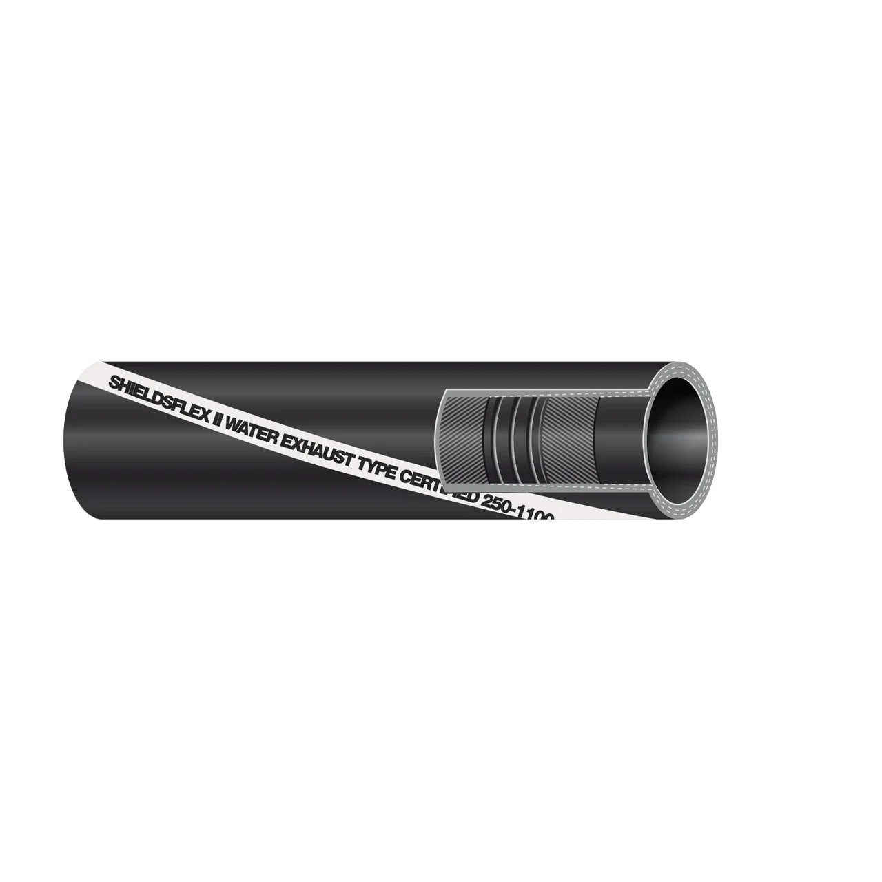 Sierra 116-250-1003 Shields Shieldsflex II Water/Exhaust Hose With Wire - 1"X10" - 116-250-1003