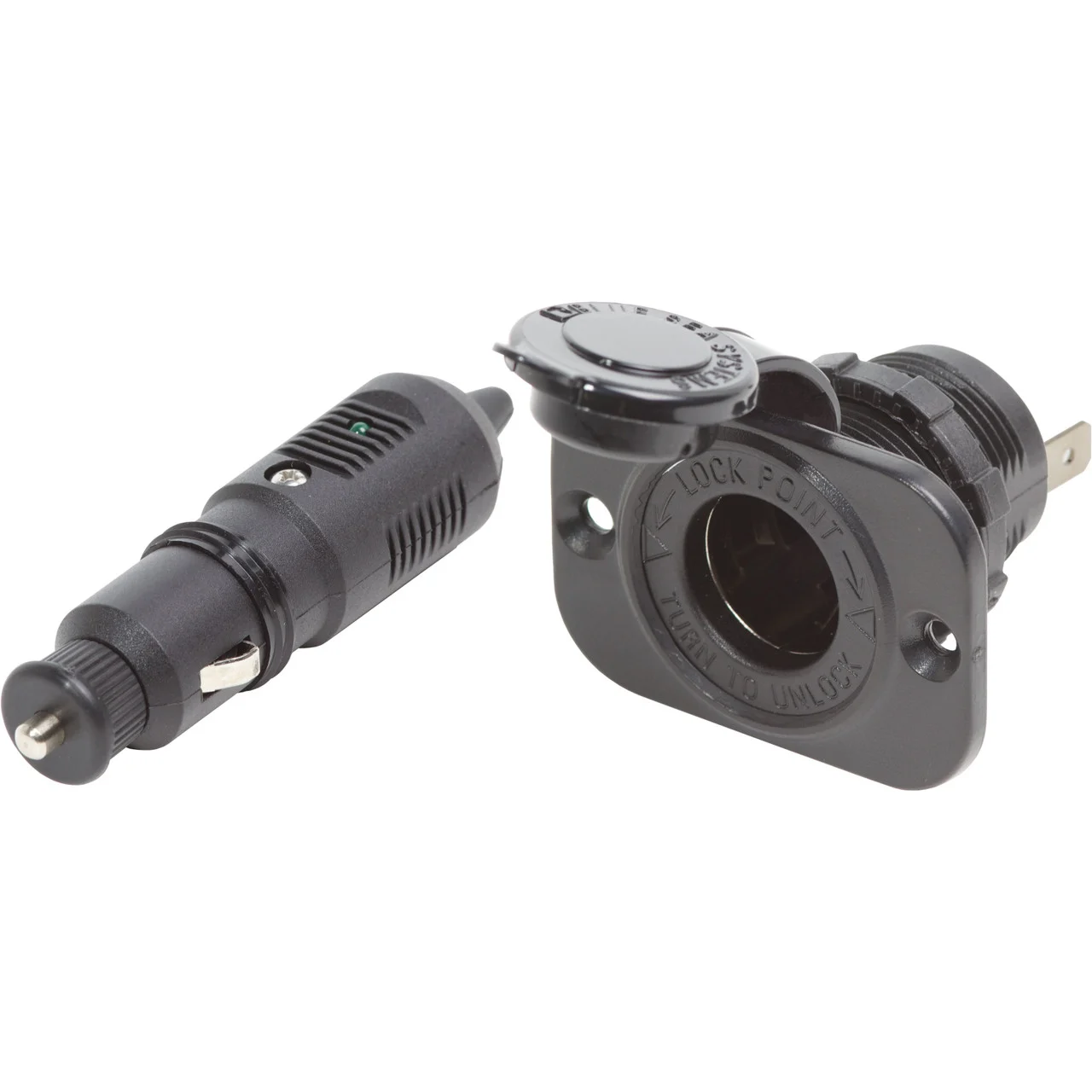 Blue Sea Systems 1015-BSS 12-Volt Plug with Dash Socket - 1015-BSS