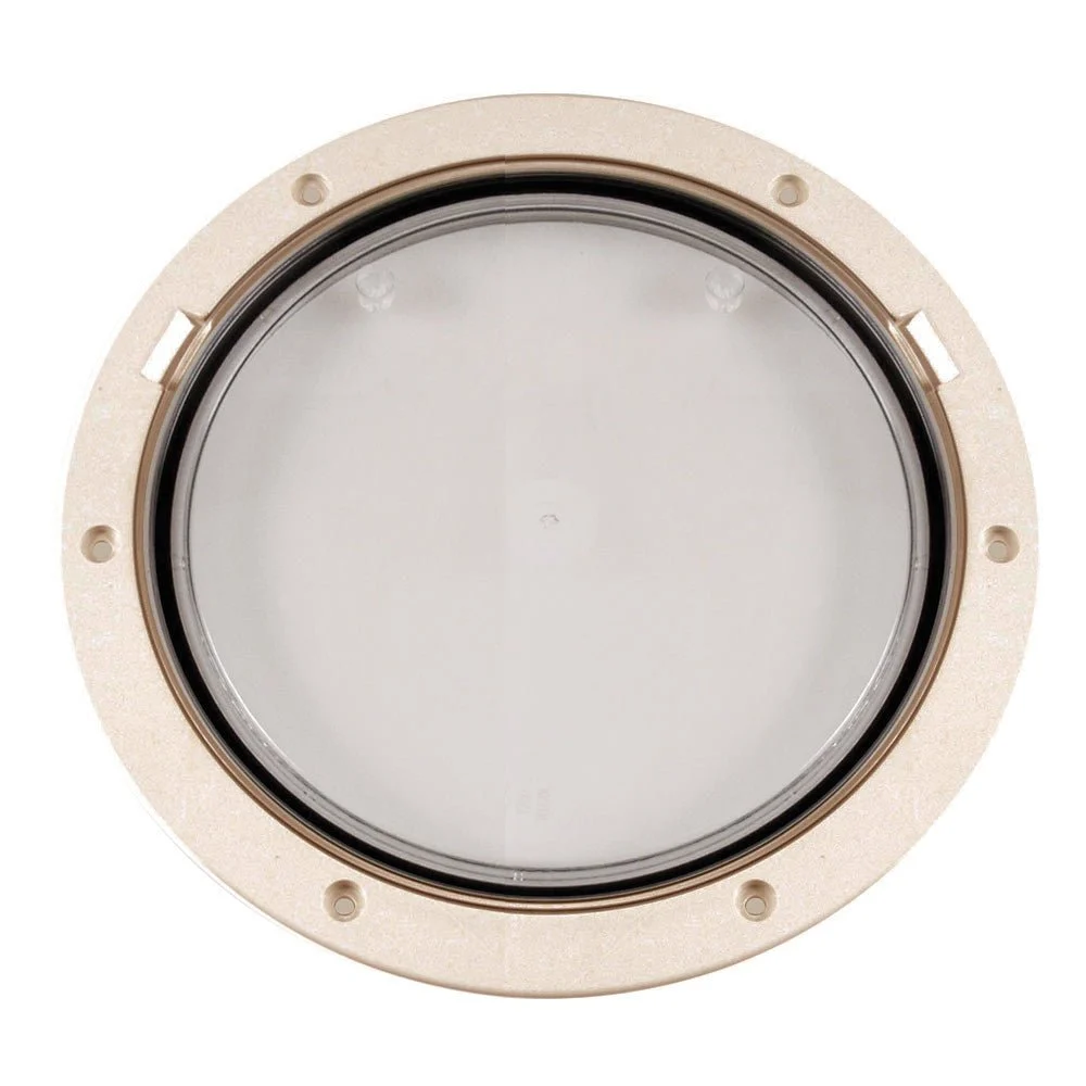 Beckson Marine Beckson 8" Clear Center Pry-Out Deck Plate - Beige