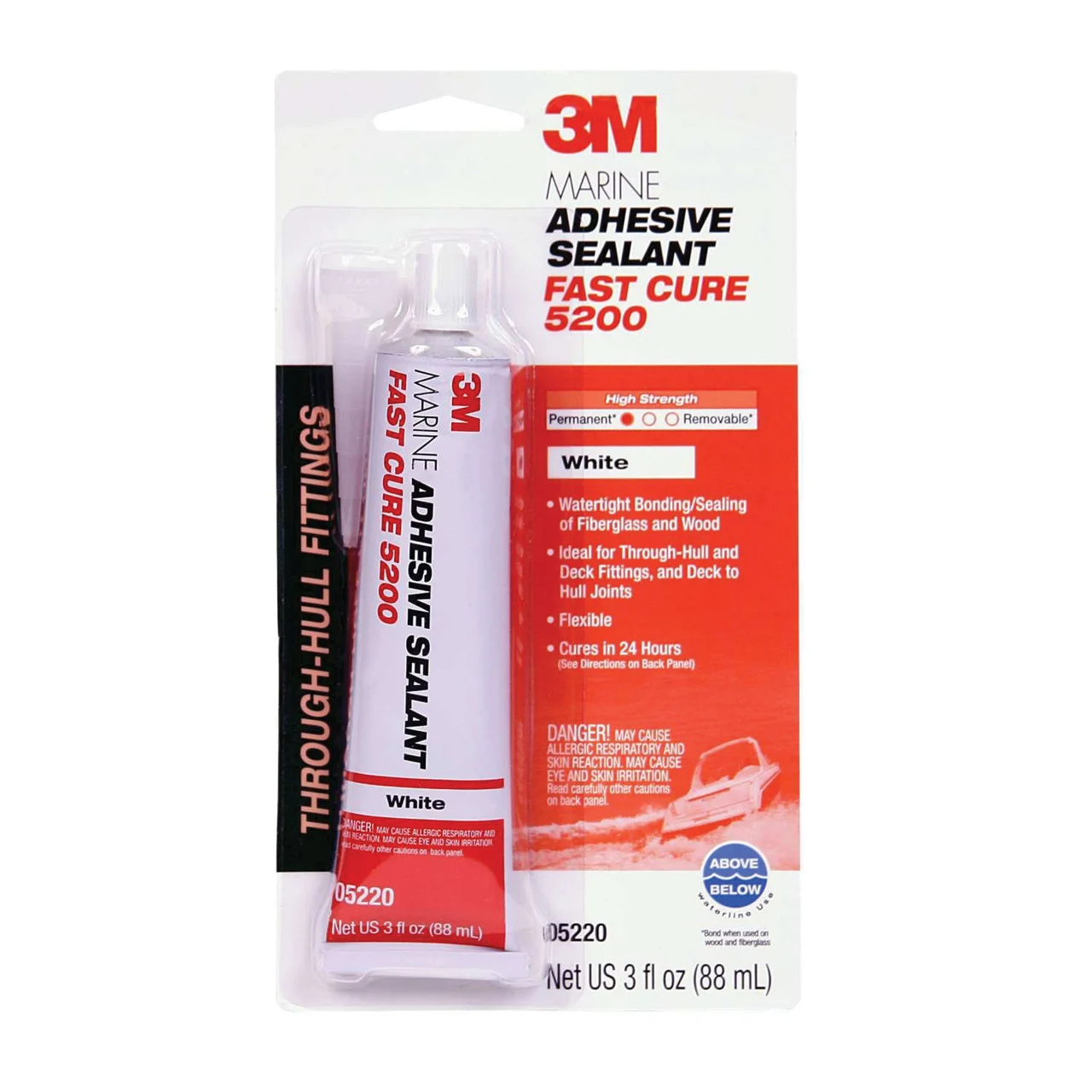 3M 05220 Marine Adhesive Sealant 5200 Fast Cure - 3 oz. - 7000120490