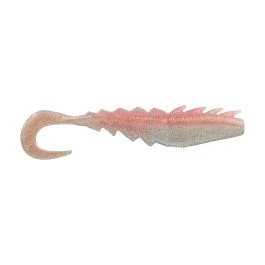 Berkley Gulp! Saltwater Nemesis Prawn Curl Tail - 4" - Flamingo Chrome