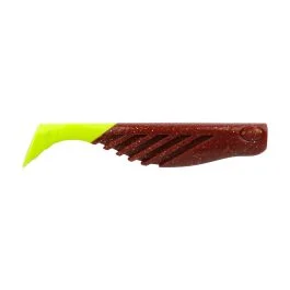 Berkley Gulp! Saltwater Ripple Mullet - 3" - Root Beer Gold/Chartreuse Gsrm3-Rbgc