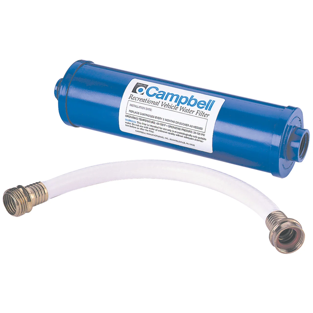 Campbell RVDH-34 RV Pre-Tank Filter System (Disposable) - Filter and Hose - RVDH-34
