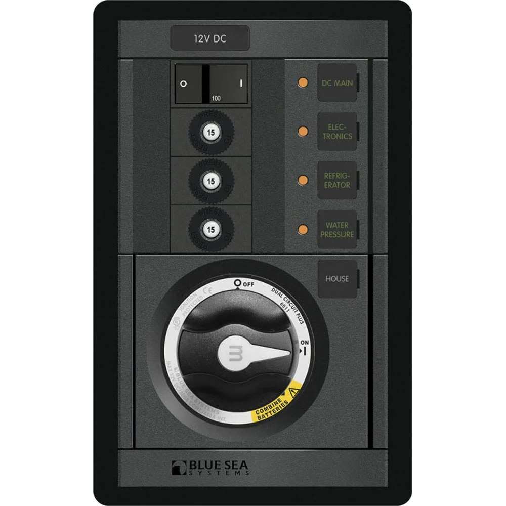 Blue Sea Systems 1408 M-Series Dual Circuit Plus™, Main + 3 Positions CLB Vertical – Marine Electrical Replacement Part