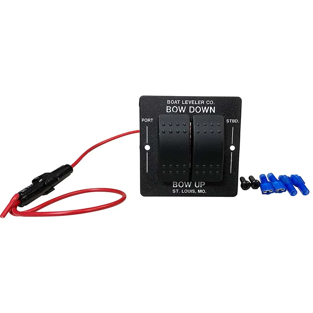 Boat Leveler Co. Boat Leveler Waterproof Trim Tab Switch - Black/Black Buttons