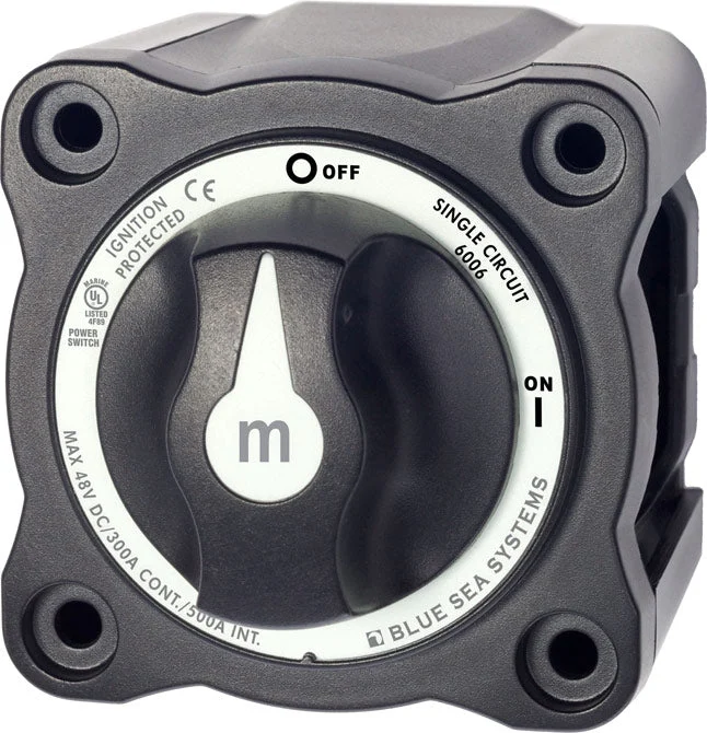 BSS M-Series Mini On-Off Battery Switch w/Knob - Black