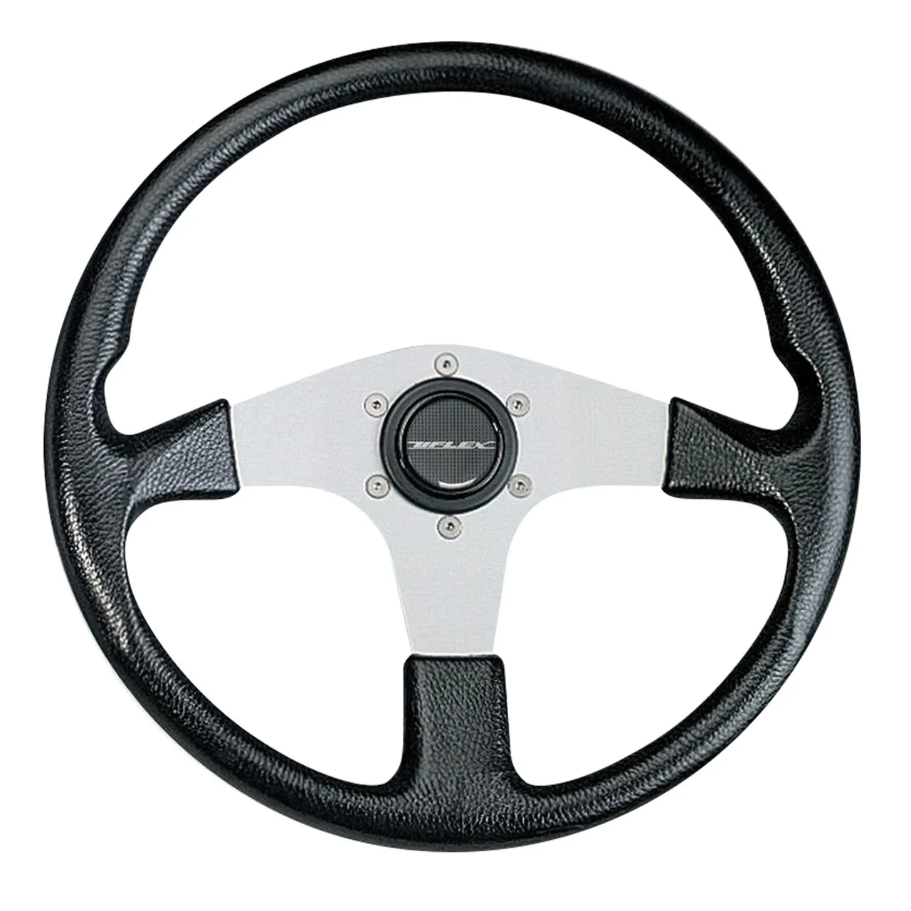 Uflex 38333O Corse B/S Steering Wheel - Black Grip with Silver Spokes - CORSE B/S
