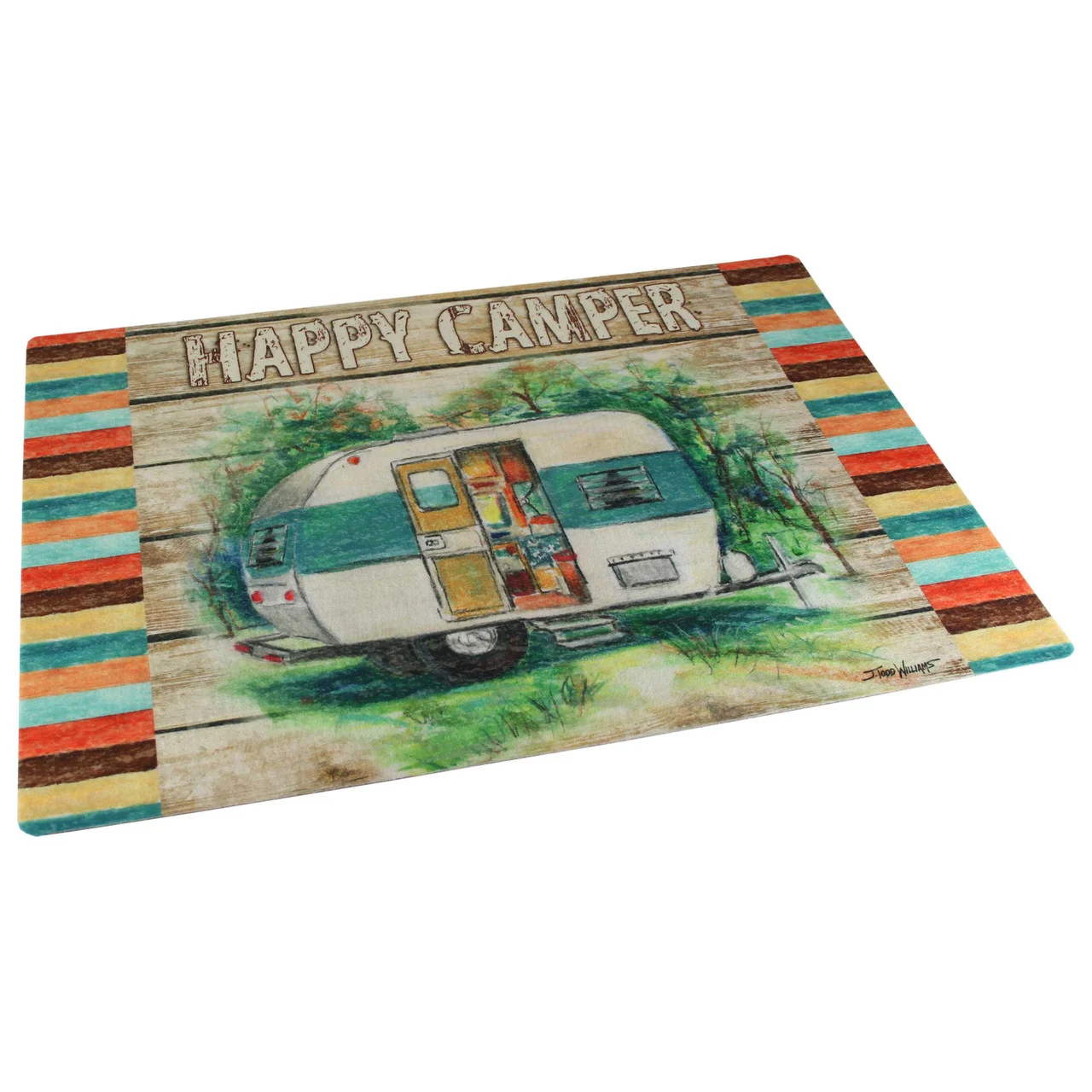 Drymate RVM1826HCR RV Floor Mat 18" x 26" - Happy Camper - RVM1826HCR