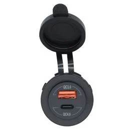 Bluewater Round Dual Usb/Usb-C Charger