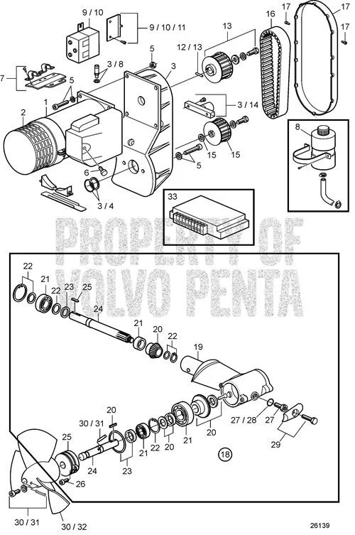 Volvo Penta - Propeller, Bow Thruster Right Hand (41100698)
