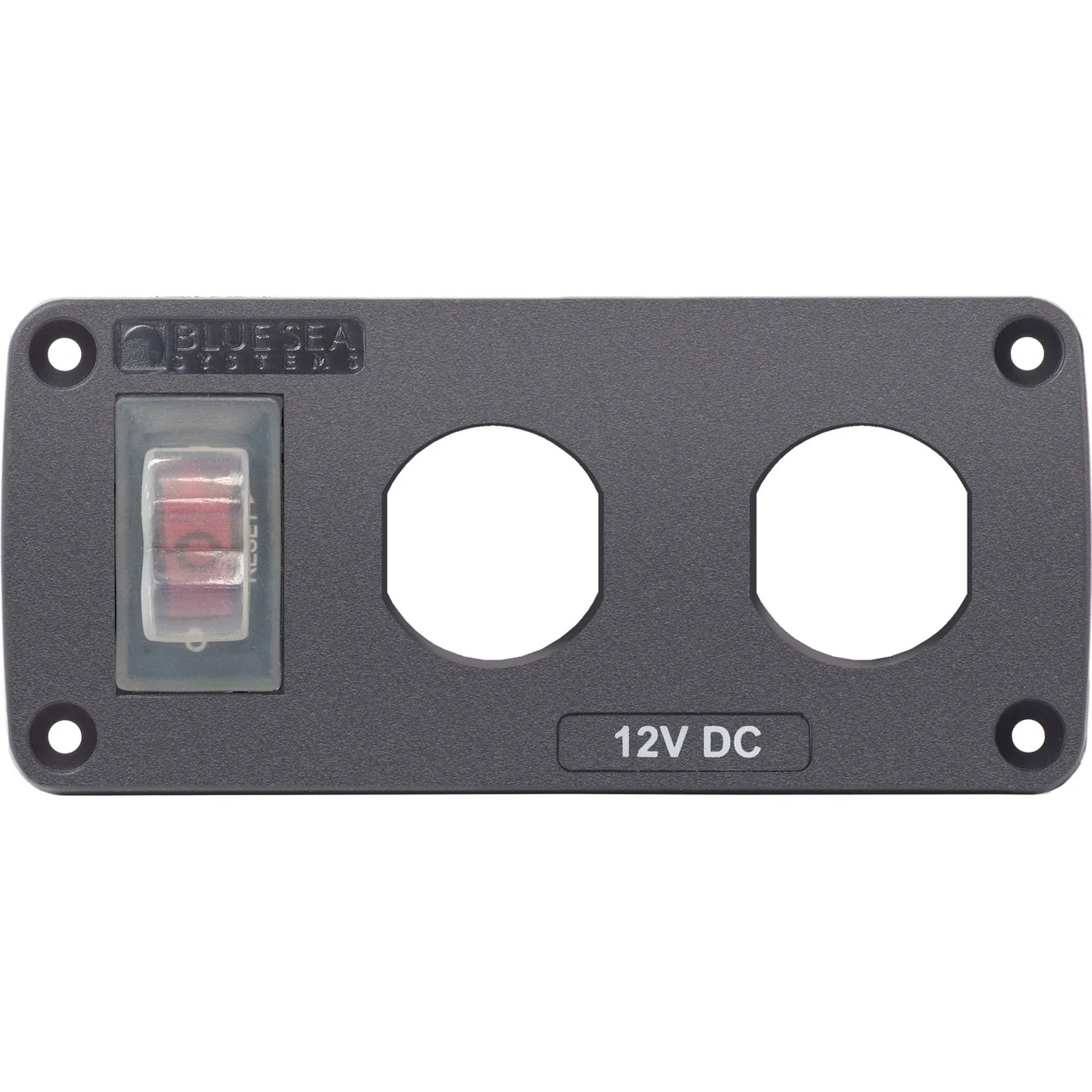 Blue Sea Systems 4364-BSS Panel ACC H2O 2 SOCKET BLANK - 4364-BSS