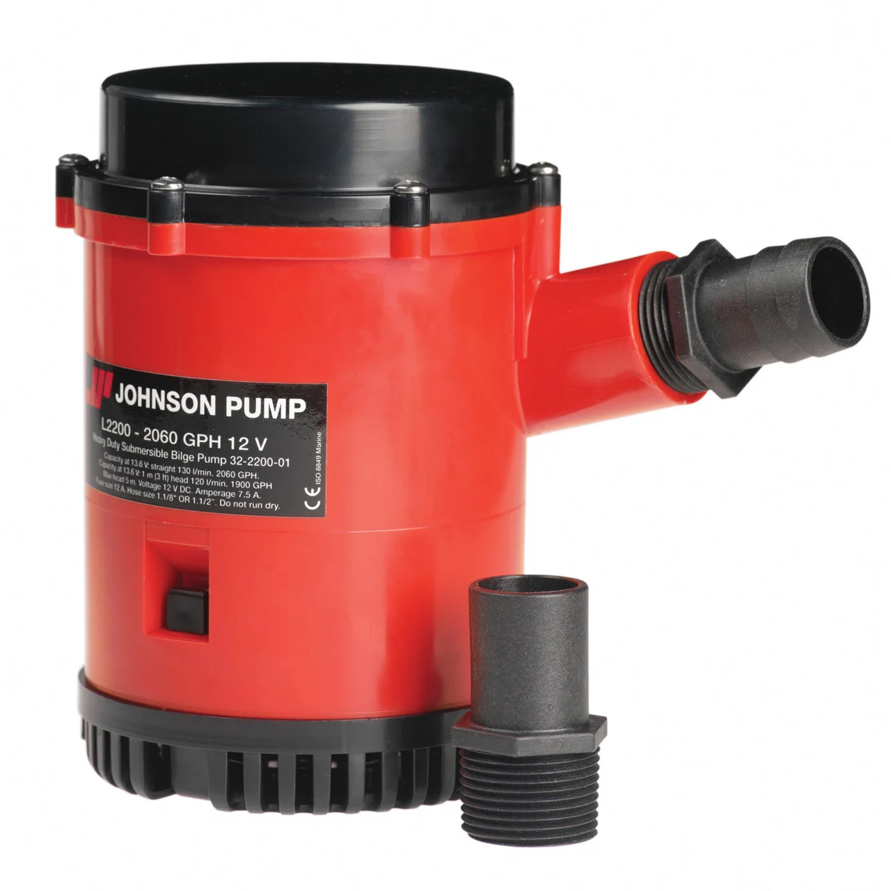 Johnson Pump 22004 Bilge Pump, 2200 GPH 1-1/8 - 22004