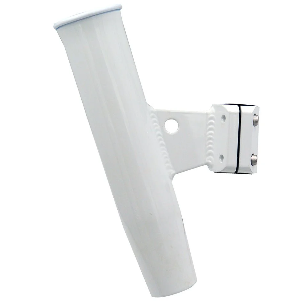 C.E. Smith Aluminum Vertical Clamp-On Rod Holder 1-5/16" OD White Powdercoat w/Sleeve – Marine Electrical Replacement Part