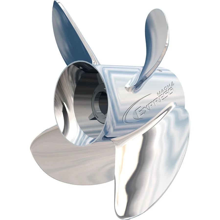 Turning Point Propellers 31501340 Express 4-Blade SS Propellers for 90-300+hp Engines with 4.75" GC - 15.3" x 13", LH EX-1513-4L - 31501340