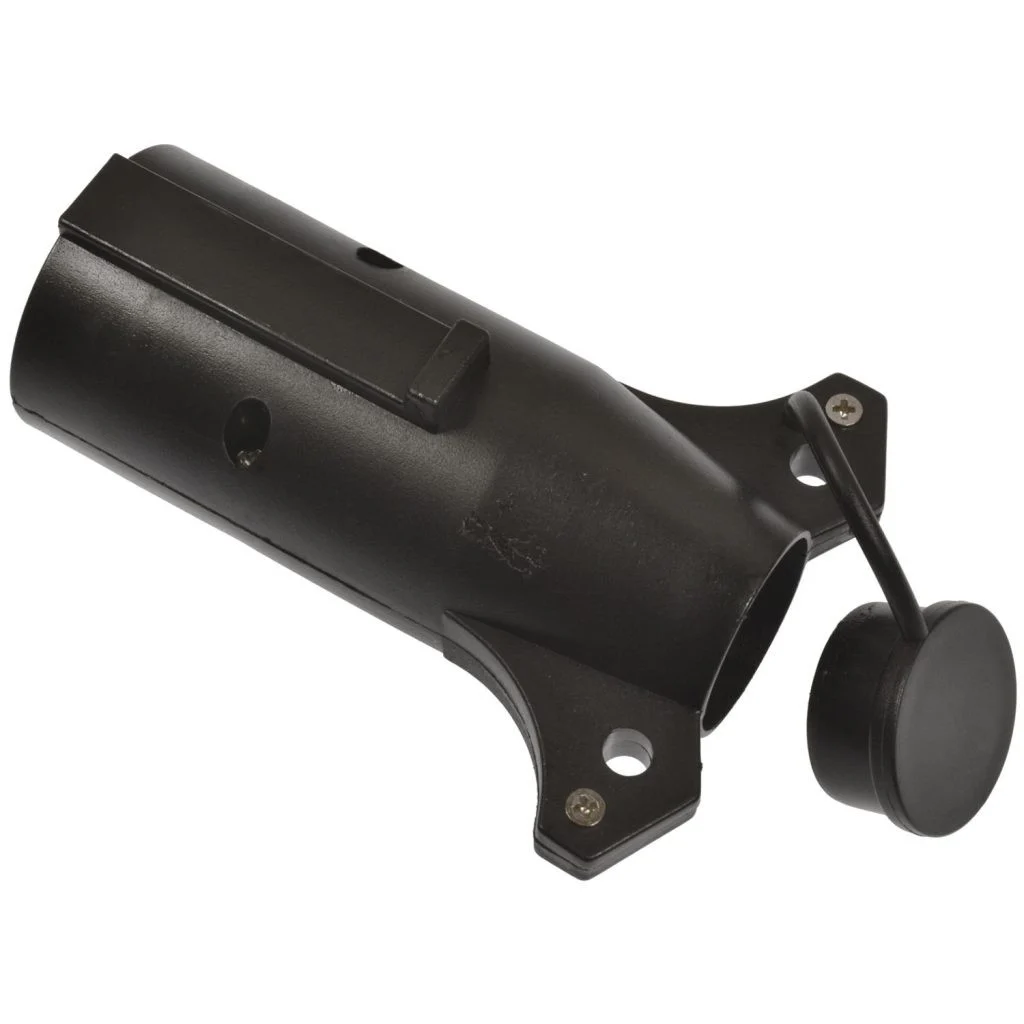 Pollak 7wb-119v 7-blade Vehicle To 6-pole Round Trailer Adapter With Brake Center Pin - 7WB-119V